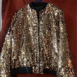Sequin gold jacket